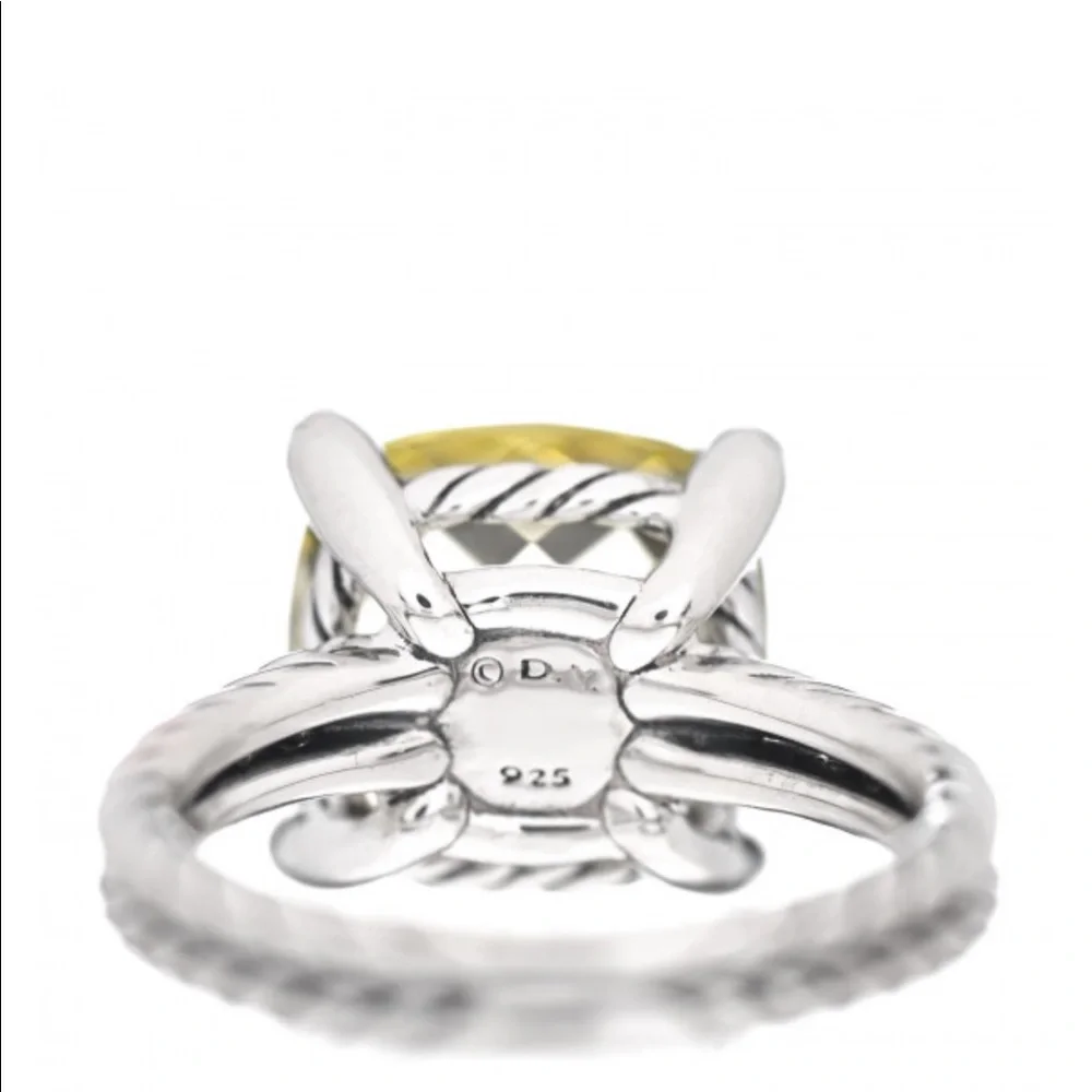 David Yurman Chatelaine® Ring with Lemon Citrine and Pavé Diamonds - Picture 9 of 14